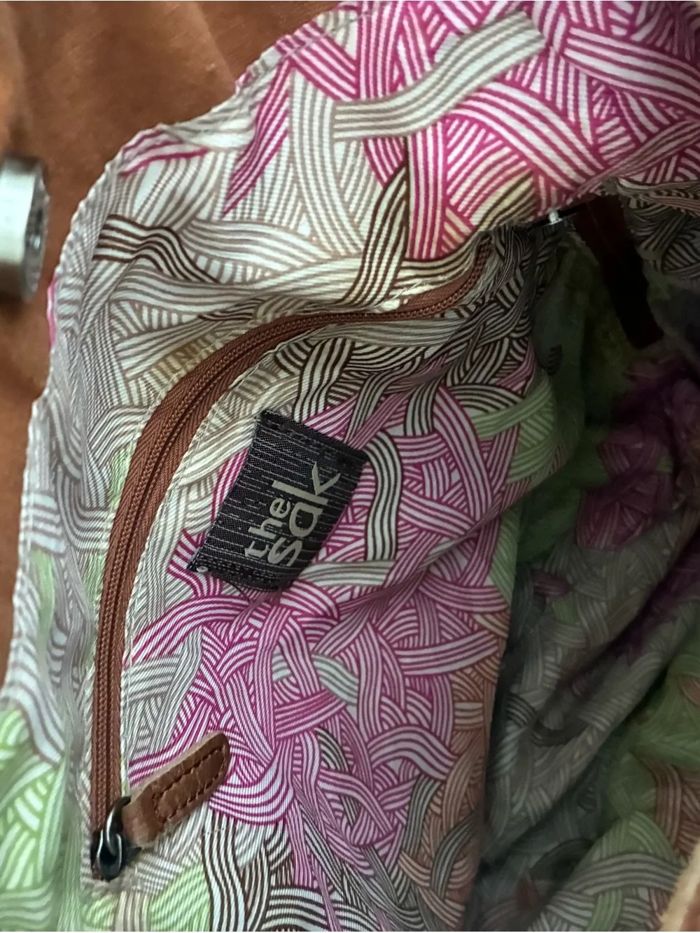the sak Ventura Convertible Leather Backpack – Striped / Boho